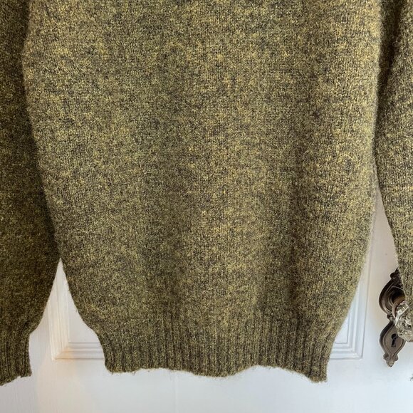 Jamieson’s Shetland Wool Sweater Scottish Green Heather Scotland Fair Isle Wool - Picture 10 of 14